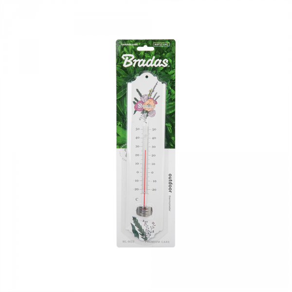 Bradas WHITE LINE lauko termometras - metalinis 22cm, WL-M32-0