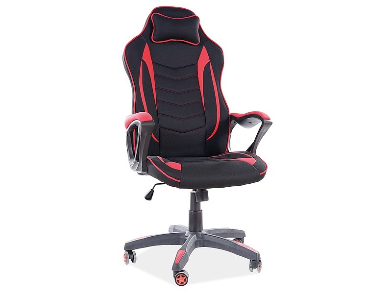 Biuro kėdė ZENVO, juoda/raudona - 1