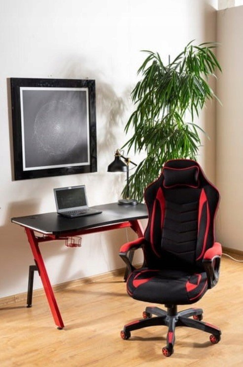 Biuro kėdė ZENVO, juoda/raudona - 2