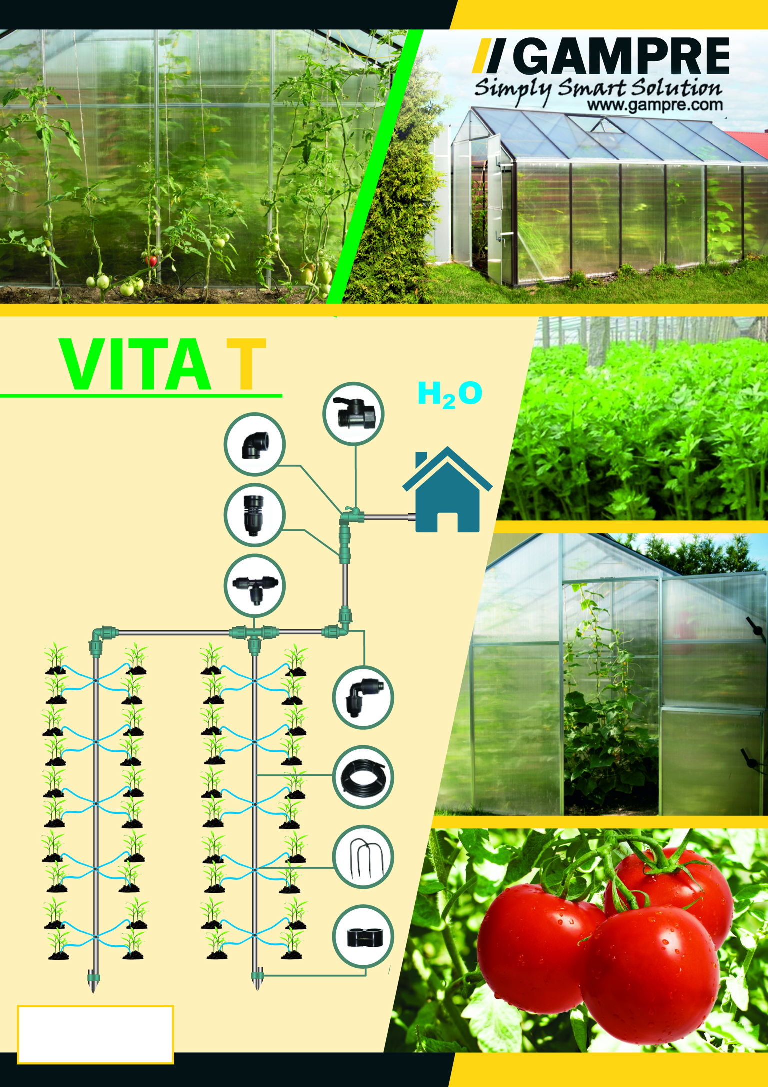 Gravitacinė taškinė laistymo sistema VITA T, 40 augalų-0