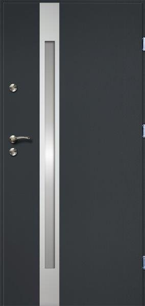 Lauko durys RADEX VERTE II, antracito sp., 1000 x 2070 mm, dešinė
