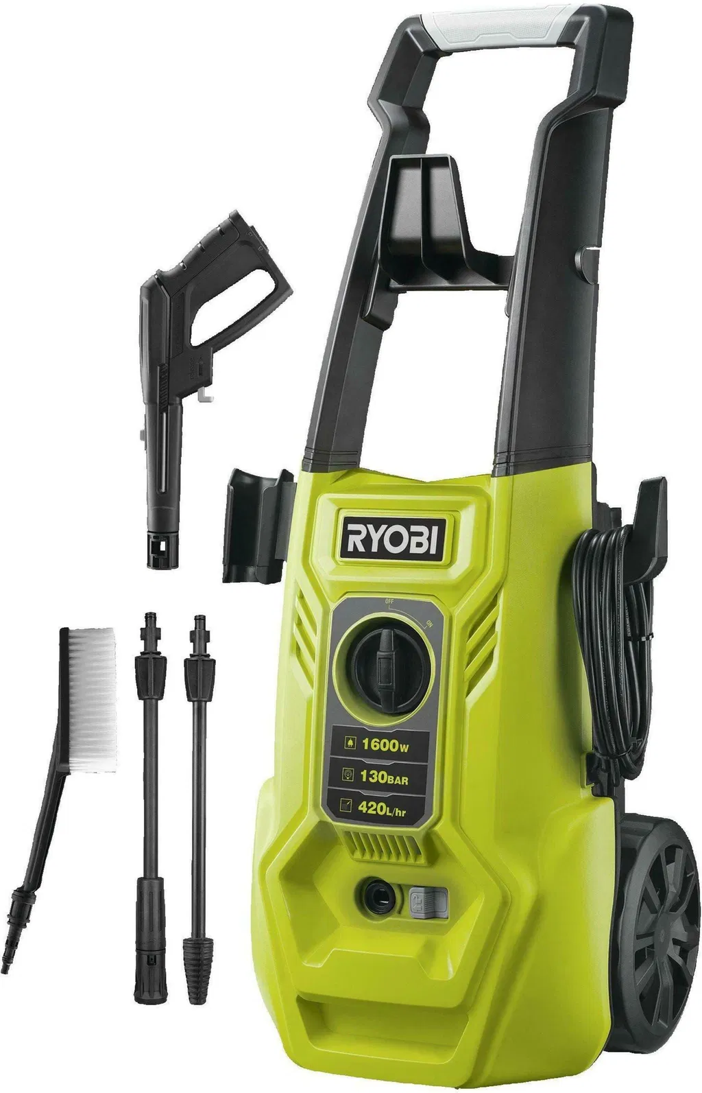 Aukšto slėgio plovykla RYOBI RY130PWA, 1600 W, 130 bar, 420 l/h - 1
