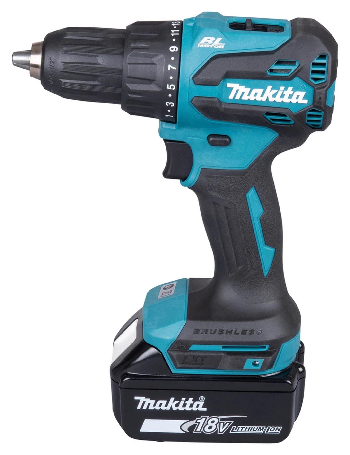 Akumuliatorinis smūginis gręžtuvas MAKITA DHP490RTJ, 18 V, 2 x 5,0 Ah Li-ion, 50/27 Nm - 3