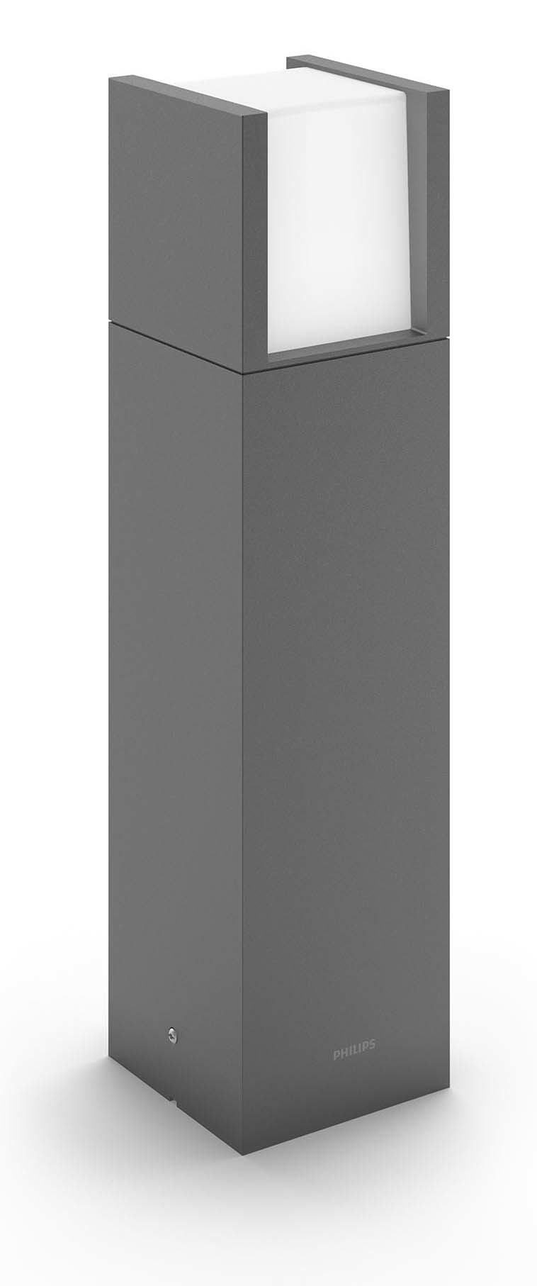 Pastatomas LED lauko šviestuvas PHILIPS ARBOUR, IP44, 4000 K, 6W, 600 lm, antracito sp., h40 x 10 cm-0