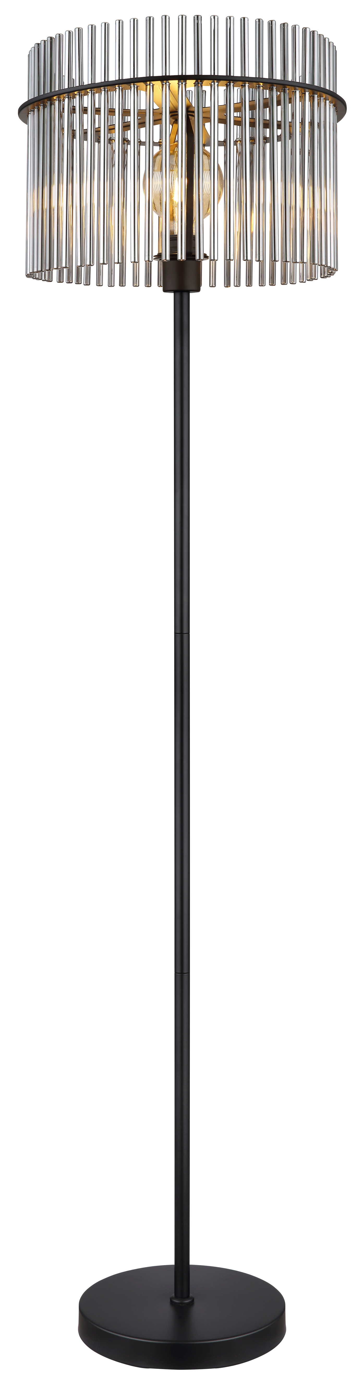 Toršeras GLOBO GORLEY, 1xE27, 60W, 230V, laidas 1,8m, metalinis, juodos sp, ø38x152cm-0