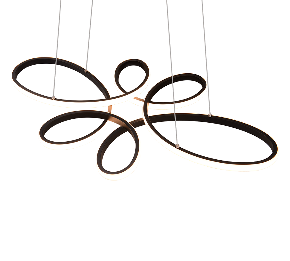 Pakabinamas LED šviestuvas TRIO FLY 32W 3000K 3900lm Switch Dimmer juodos sp 83x45,5x150cm - 4