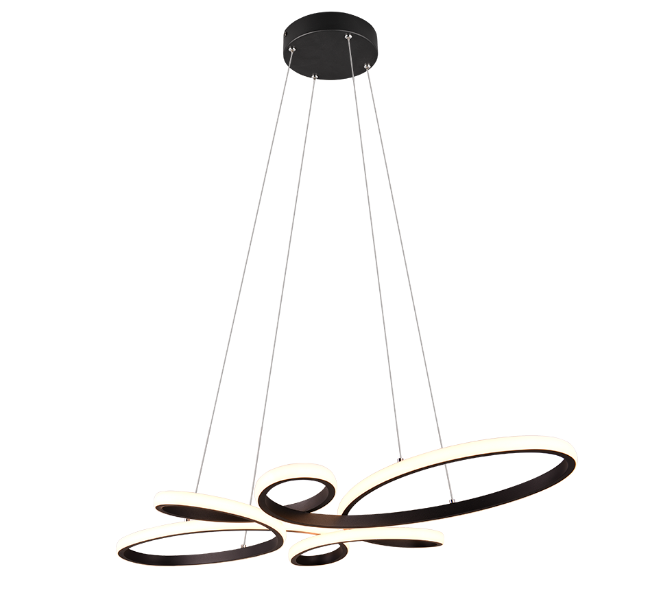 Pakabinamas LED šviestuvas TRIO FLY 32W 3000K 3900lm Switch Dimmer juodos sp 83x45,5x150cm-0