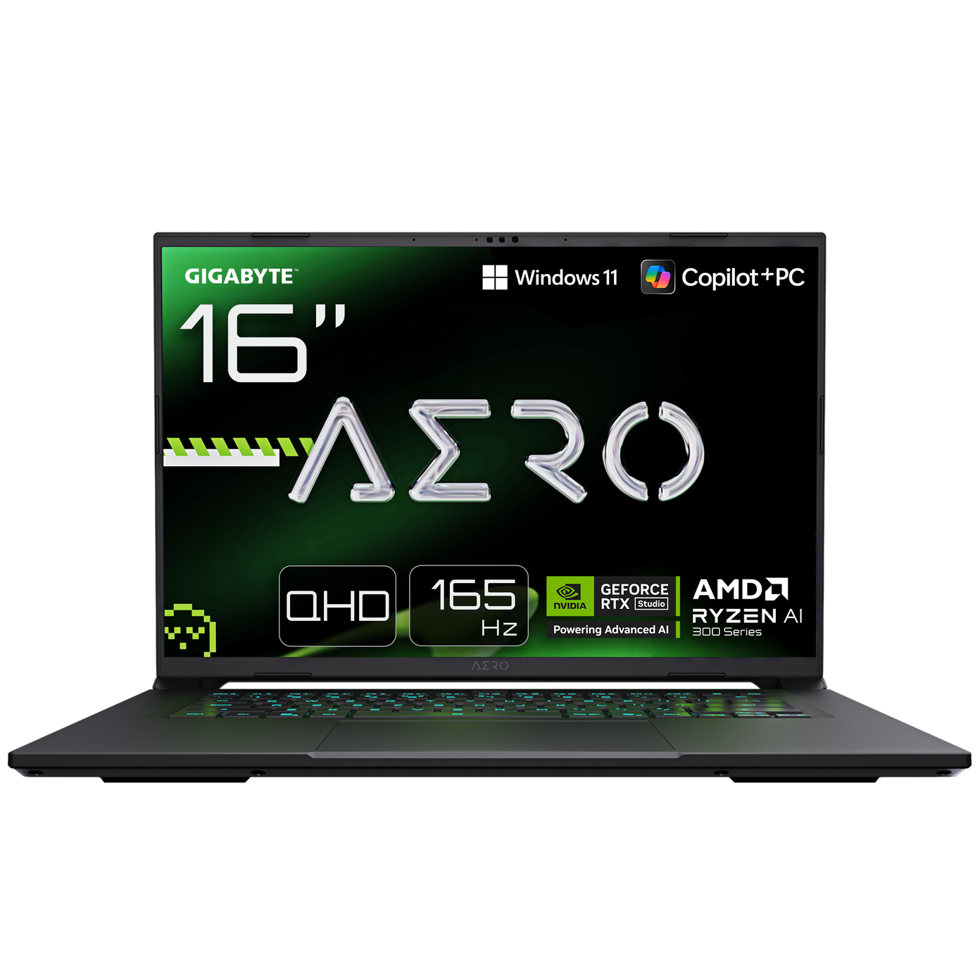 Nešiojamas kompiuteris Gigabyte AERO X16 16", Ryzen AI 7 350, 16GB RAM, RTX 5060, juoda-0
