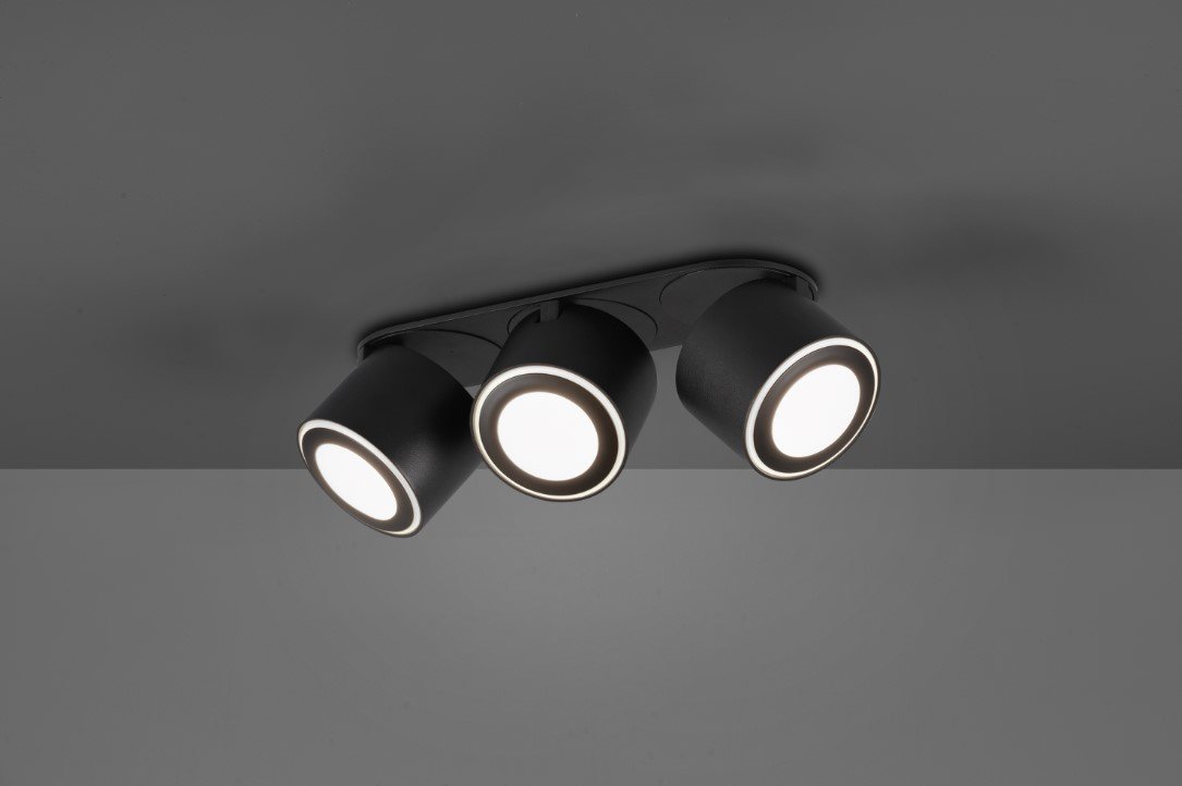 Taškinis LED šviestuvas TRIO Taurus, 3 x 5W, 3000K, 3 x 450lm, juodos sp., 8 x 27 x 10 cm - 2