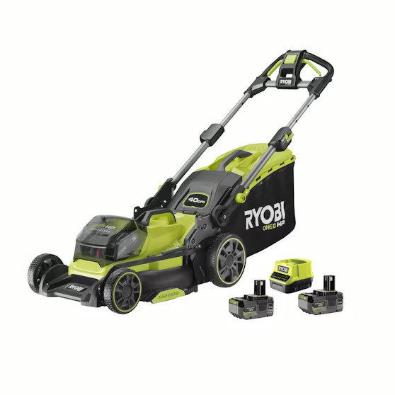 Akumuliatorinė vejapjovė RYOBI ONE+ RY18LMX40B-240, 18 V, 2 x 4,0 Ah, 40 cm, 50 l-0