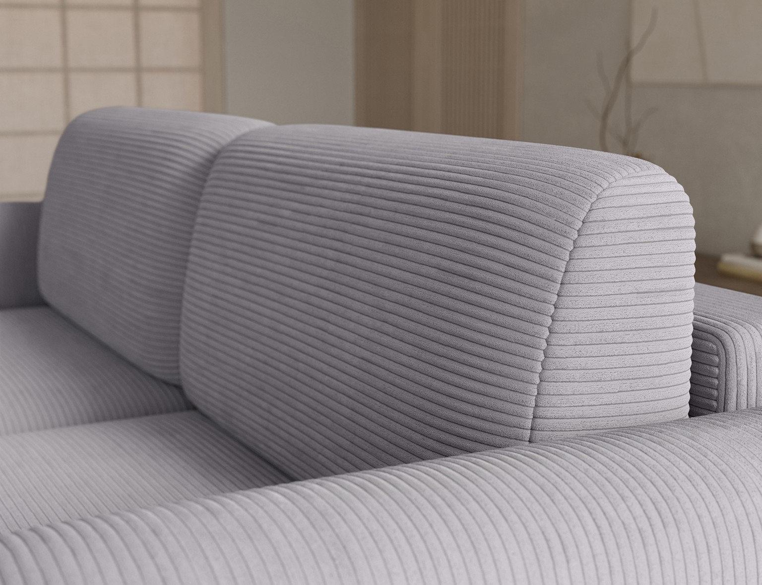 Kampinė sofa Acossta Jarell 03, pilka sp., dešininė, 154 x 244 cm x 95 cm - 8