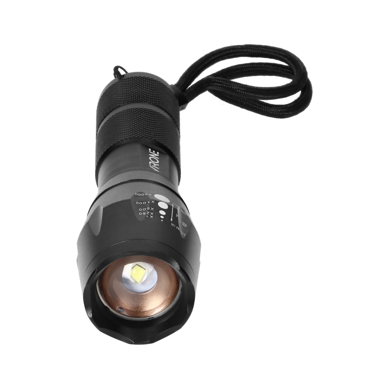 LED žibintuvėlis VIRONE, 10W, 800lm, elementai 3xAAA (neįeina), juodos spalvos-1
