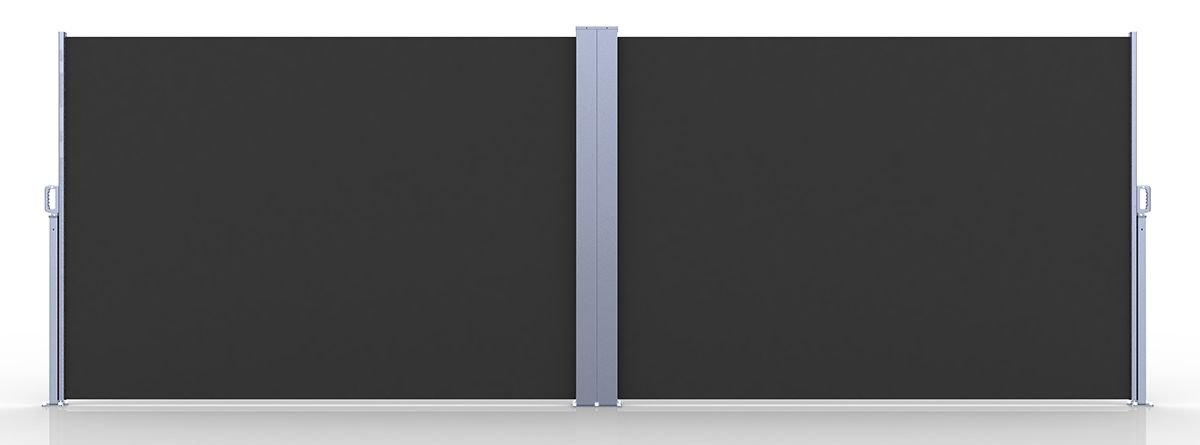 Šoninė dviguba terasos markizė, 200x600 cm, Dark Grey - 3