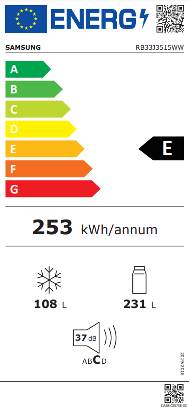 Šaldytuvas SAMSUNG RB33J3515WW/EF - 4