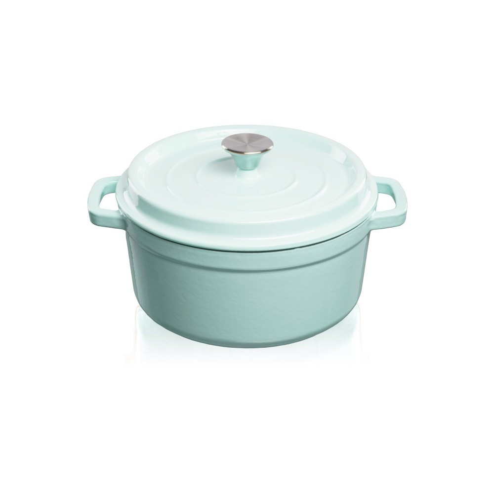 Ketaus puodas Grand Feu, minimalistinio dizaino „Casserole“ su dangčiu,  3.5l, turkio sp.-1