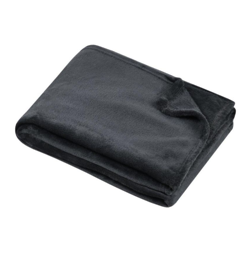 Pledas STOF STANFORD ANTHRACITE, 180 x 220 cm, 100% poliesterio-0