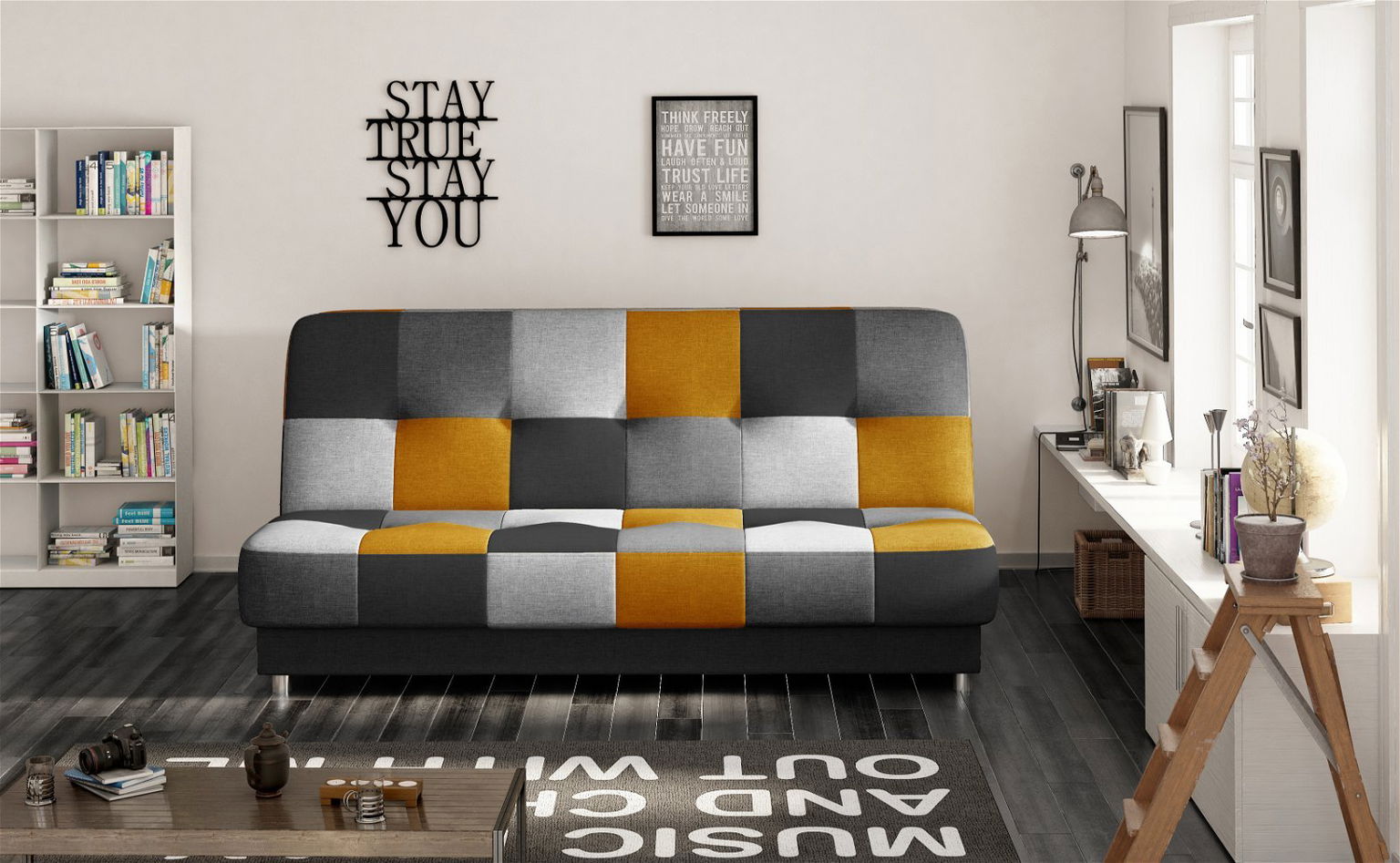 Sofa Cayo, pilka/oranžinė-1