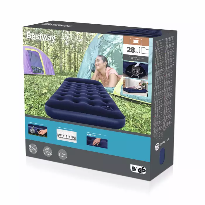Pripučiamas čiužinys BESTWAY Air Mattress Twin Built-in Foot Pump, 188 x 99 x 28 cm - 3