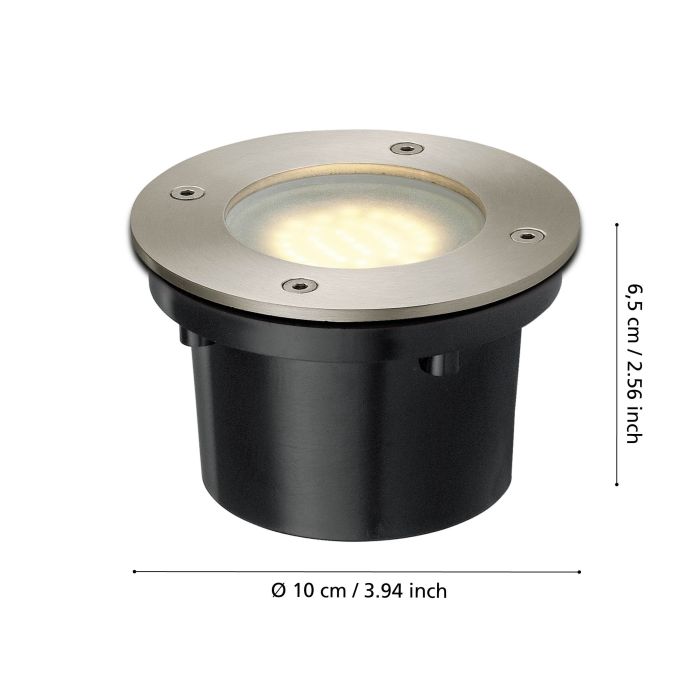 Lauko LED šviestuvas į grindinį EGLO LAMEDO, IP65, 3000K, 1x2,5W, 230lm, ⌀10x6,5cm - 5