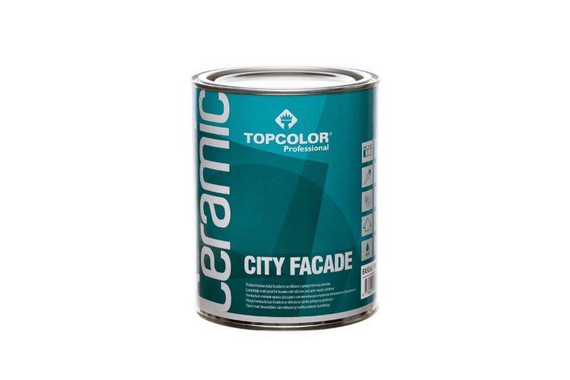 Antipelėsiniai fasado dažai TOPCOLOR CERAMIC CITY FACADE, matiniai, baltos sp., 1 l-0