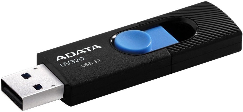 USB atmintinė Adata UV320, mėlyna/juoda, 128 GB