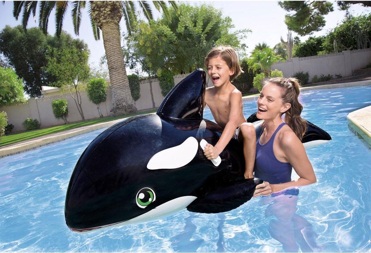 Pripučiamas žaislas BESTWAY Jumbo Whale Ride-On, 203 x 102 cm-1