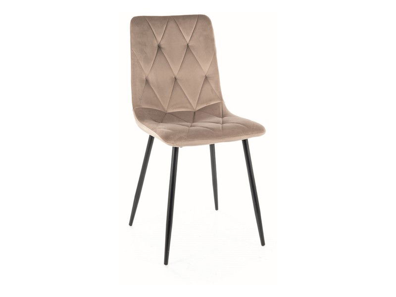 Kėdė TOM VELVET, juoda/smėlio-0