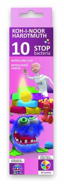 Plastilinas KOH-I-NOOR, antibakterinis, 10 spalvų, 200 g-0