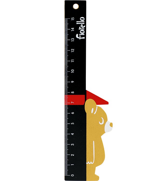 Medinė liniuotė 15cm MEŠKA-0