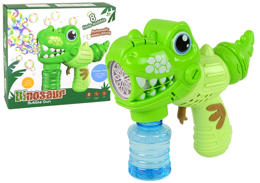Muilo burbulų mašina su skysčiu "Dinozauras", žalias - 3
