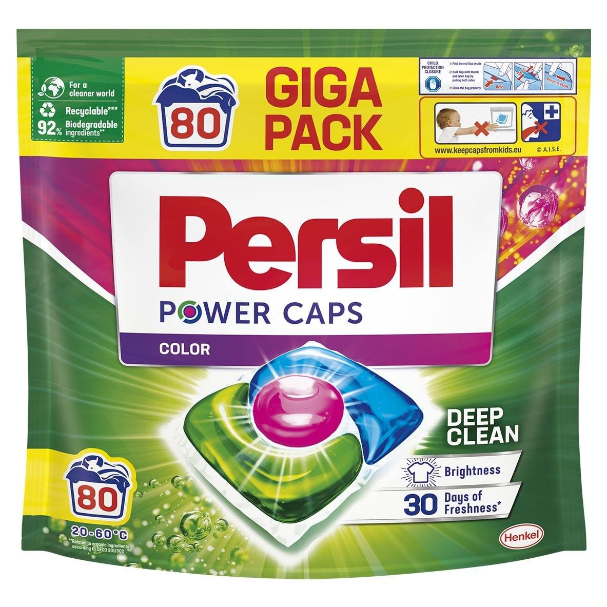 Skalbimo kapsulės PERSIL Power Caps Color Doy, 80 skalbimų