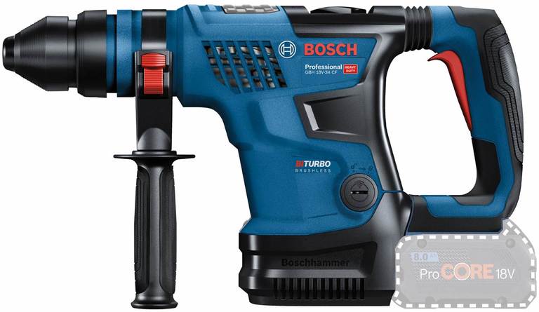 Akumuliatorinis perforatorius BOSCH PRO GBH 18V-34 CF solo, 18 V, (be akum. ir krov.) - 2