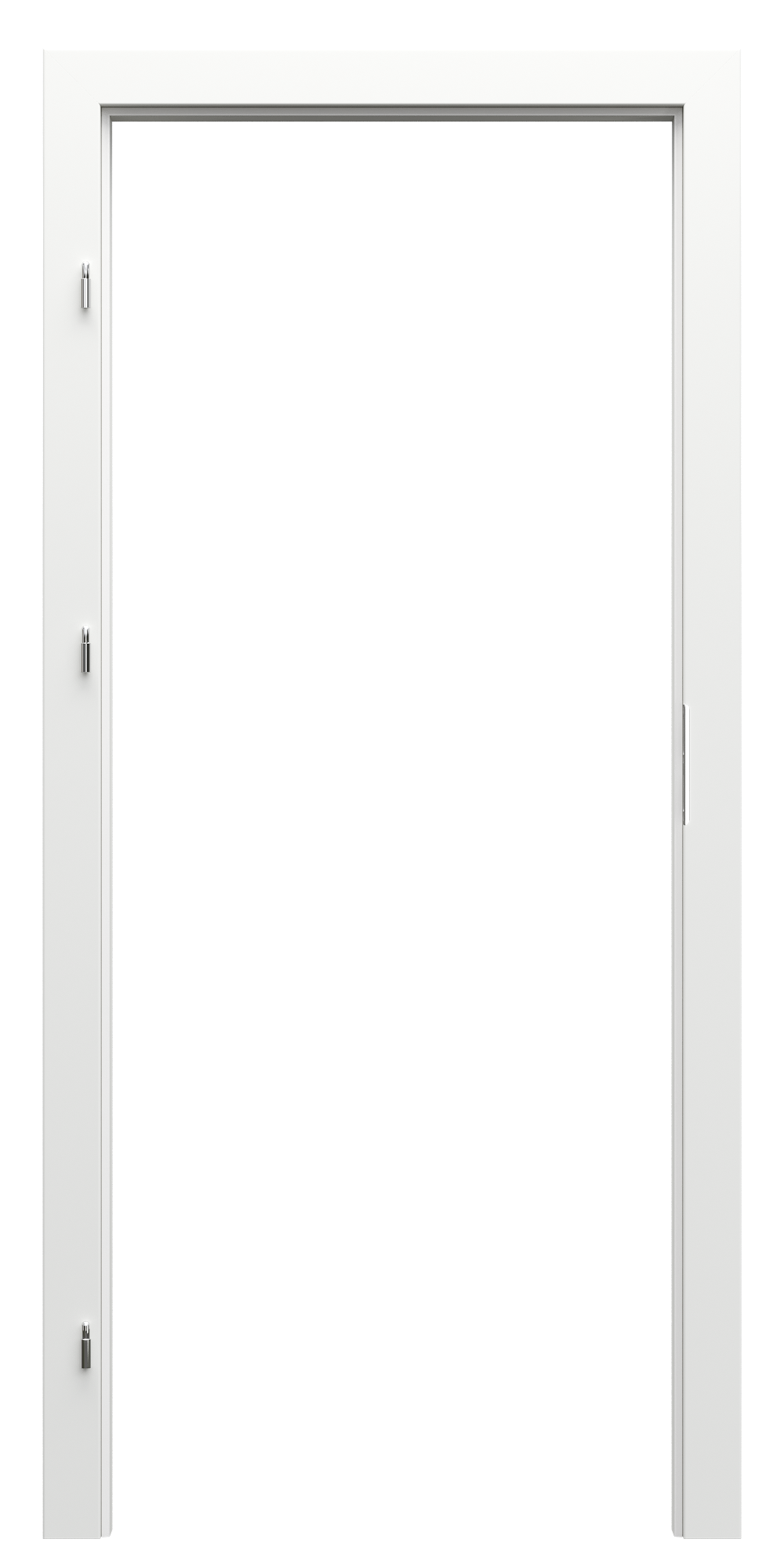 Reguliuojama durų stakta PORTA SYSTEM, baltos sp., 646 x 2038 x 120 - 140 mm, kairė