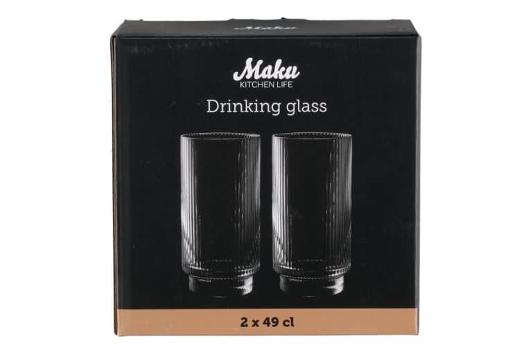 Stiklinių rinkinys MAKU, baltos sp., 2 vnt., 490 ml-1