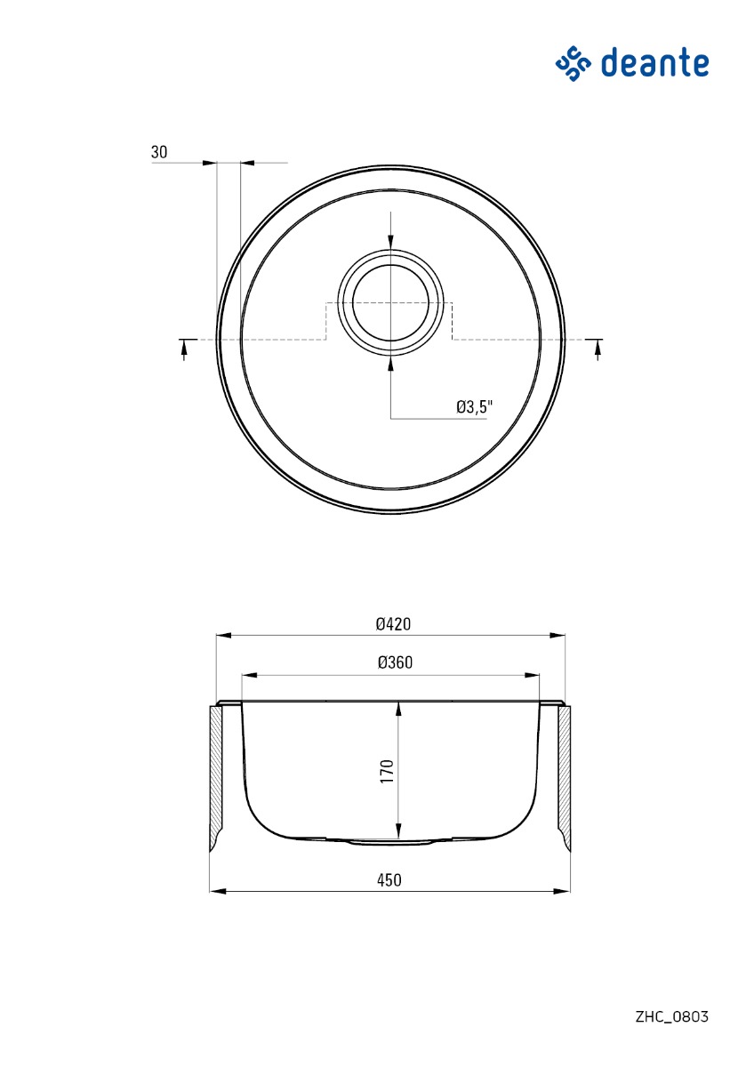 Virtuvinė plautuvė Deante Twist ZHC 0813, satin-1