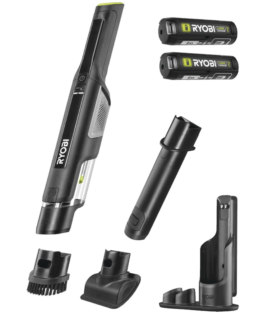 Rankinis dulkių siurblys RYOBI RHV44-220G, 4V USB LITHIUM-0