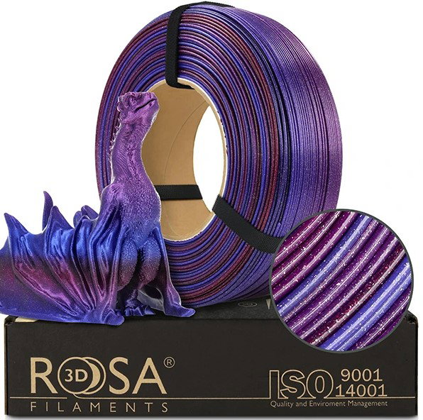 3D plastikas Rosa3D PLA GALAXY RAINBOW ANDROMEDA, 1 kg, blizganti įvairiaspalvė sp.-0