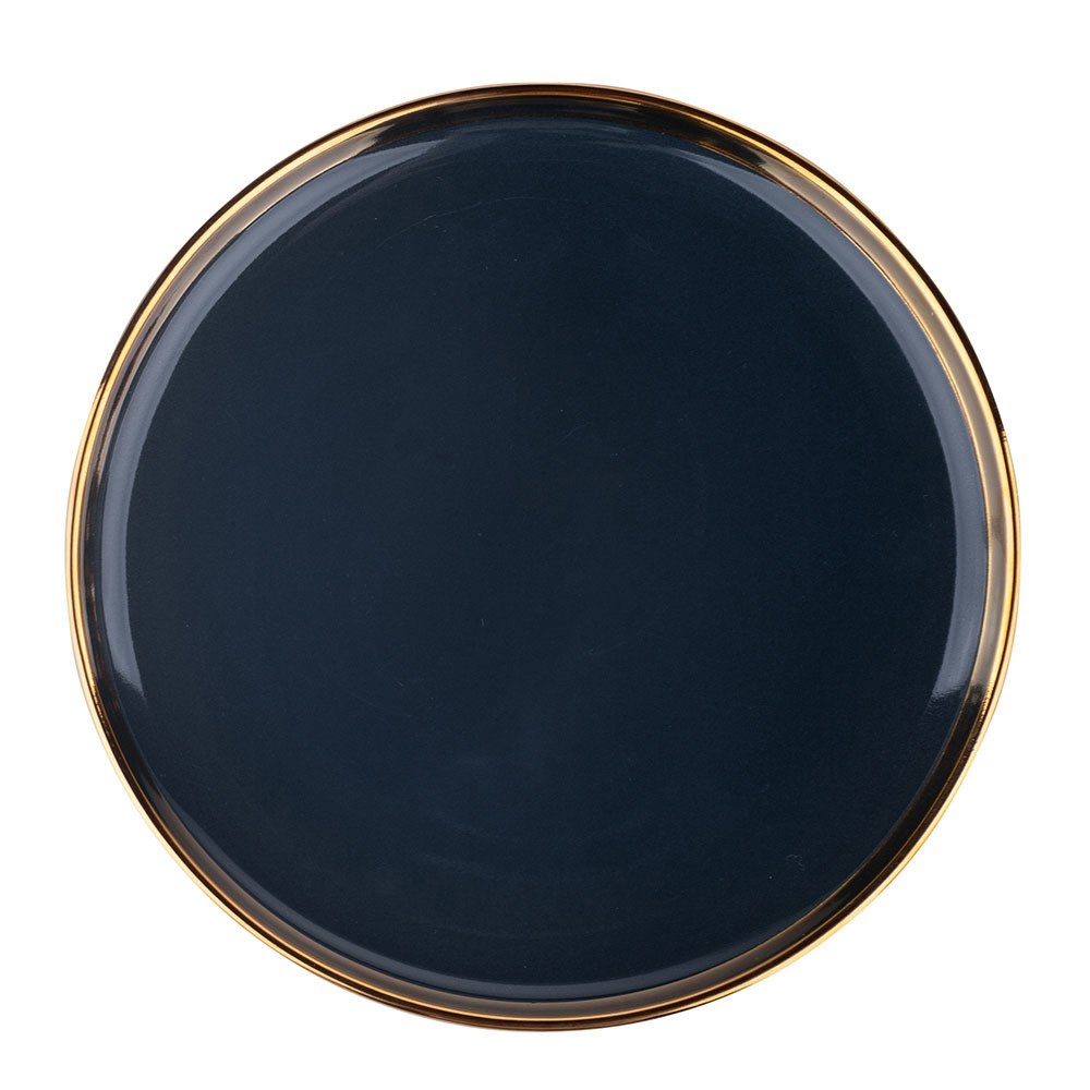 Porcelianinė desertinė lėkštė Aurora Gold, tamsiai mėlynos sp., ø 20 cm - 3