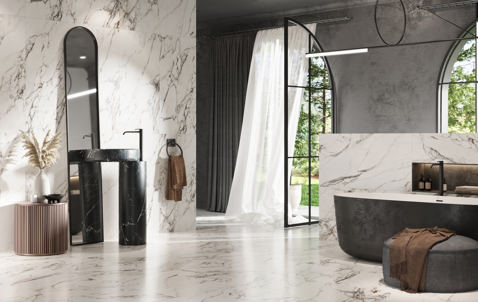 Akmens masės plytelės LAGO GREY Satin, rekt., 600 x 600 mm-1