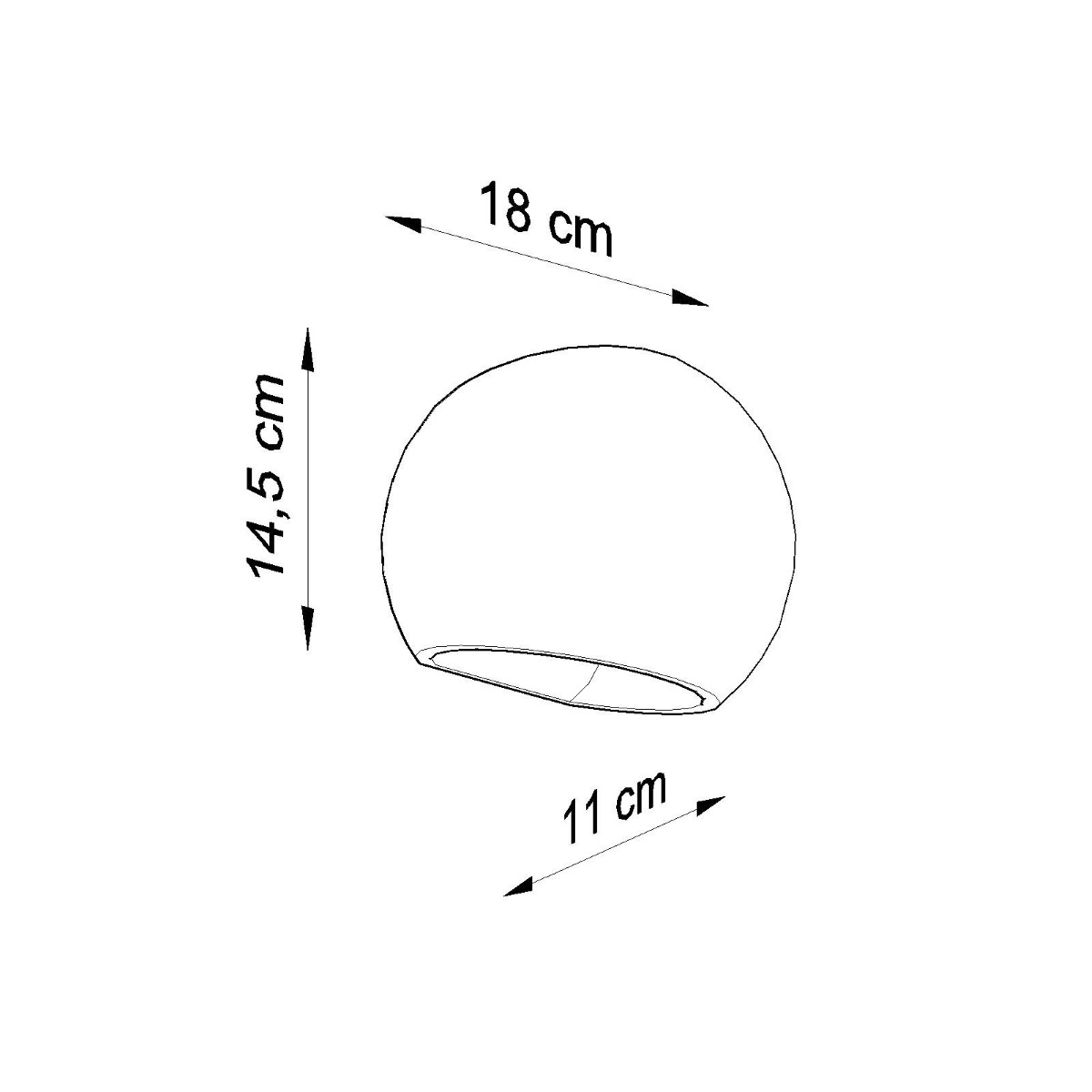 Sieninis šviestuvas SOLLUX GLOBE, 60 W - 5