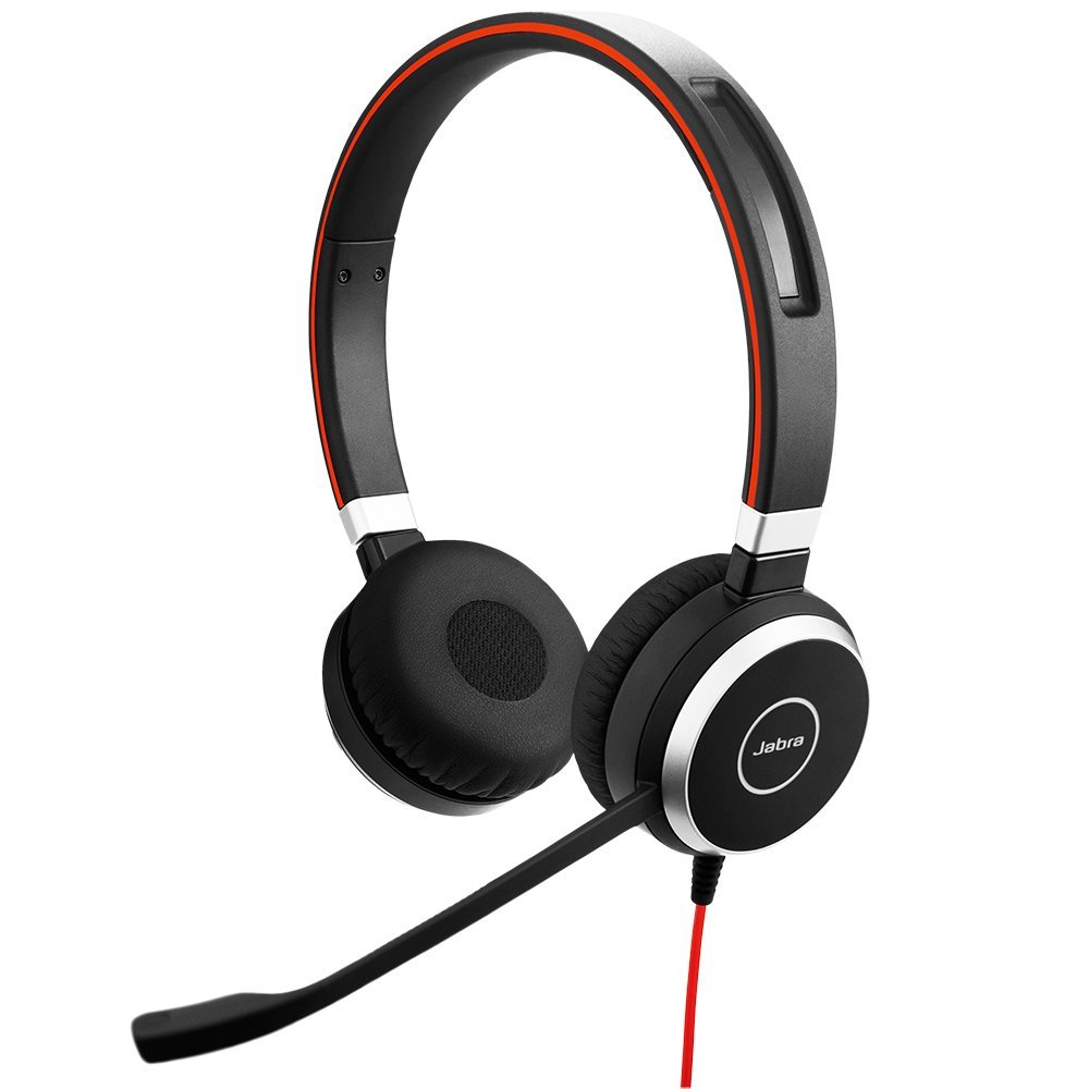 Laidinės ausinės Jabra Evolve 40 Duo MS, juoda/oranžinė