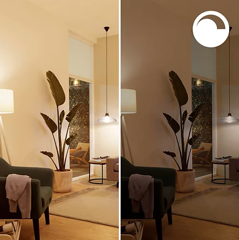 Išmanioji LED lemputė PHILIPS, E27, P45, 4,9W (=40W), 2200-6500K, 470lm, RGB, SMART + WiFi - 4