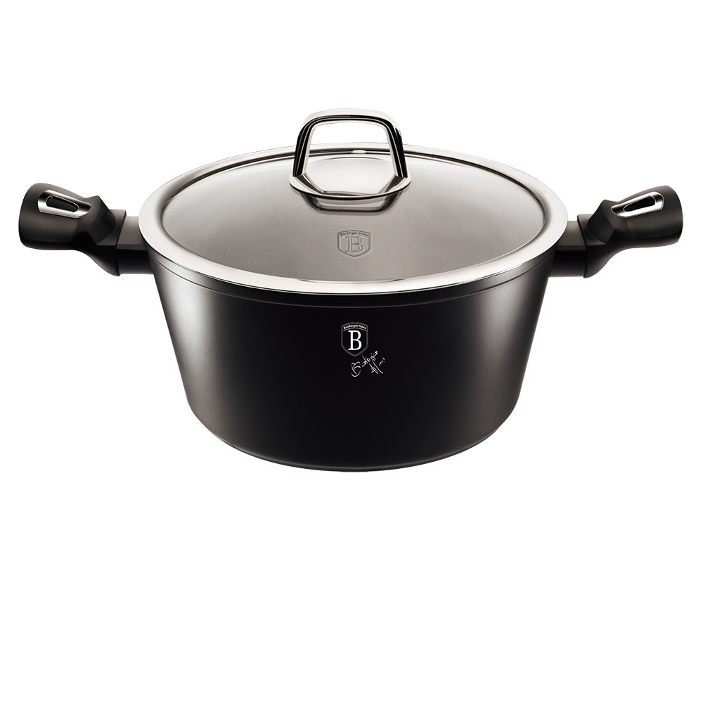 Puodas su dangčiu BERLINGERHAUS BLACK SILVER, juodos sp., ø20 cm-0