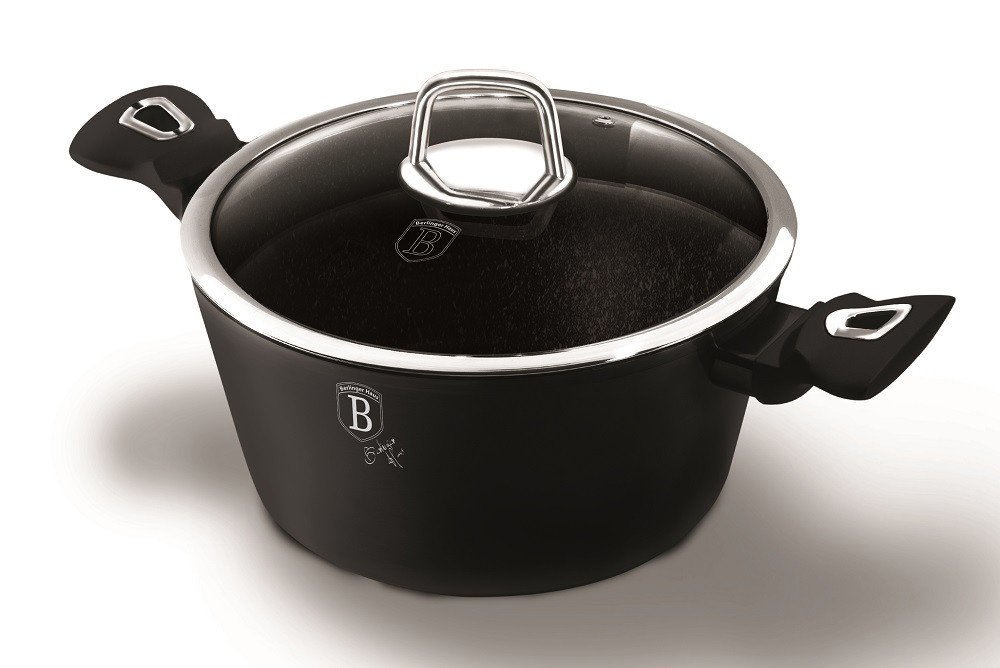 Puodas su dangčiu BERLINGERHAUS BLACK SILVER, juodos sp., ø20 cm - 4