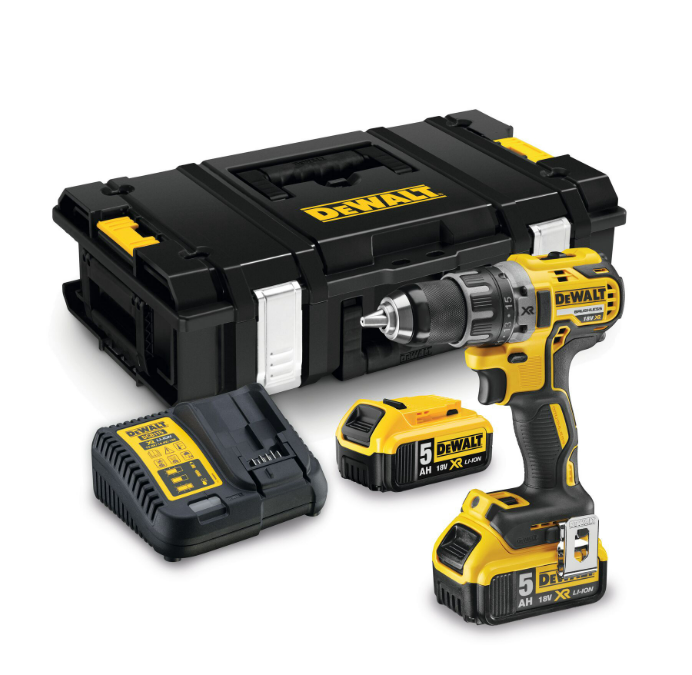 Akumuliatorinis gręžtuvas su akumuliatoriumi Dewalt DCD791P2, 18 V, 5 Ah - 1