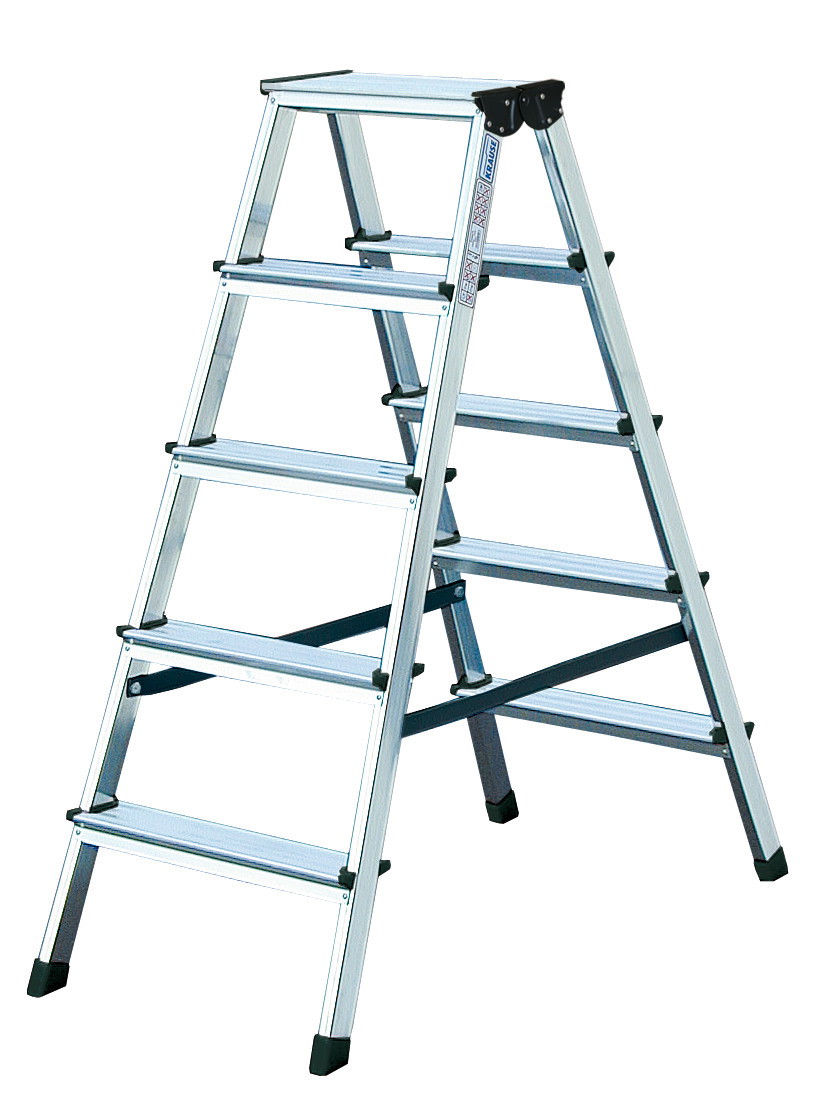 Kopėčios KRAUSE Dopplo, 2 x 5S, aliumininės, dvipusės, darbinis aukštis - 265 cm, 150 kg-0