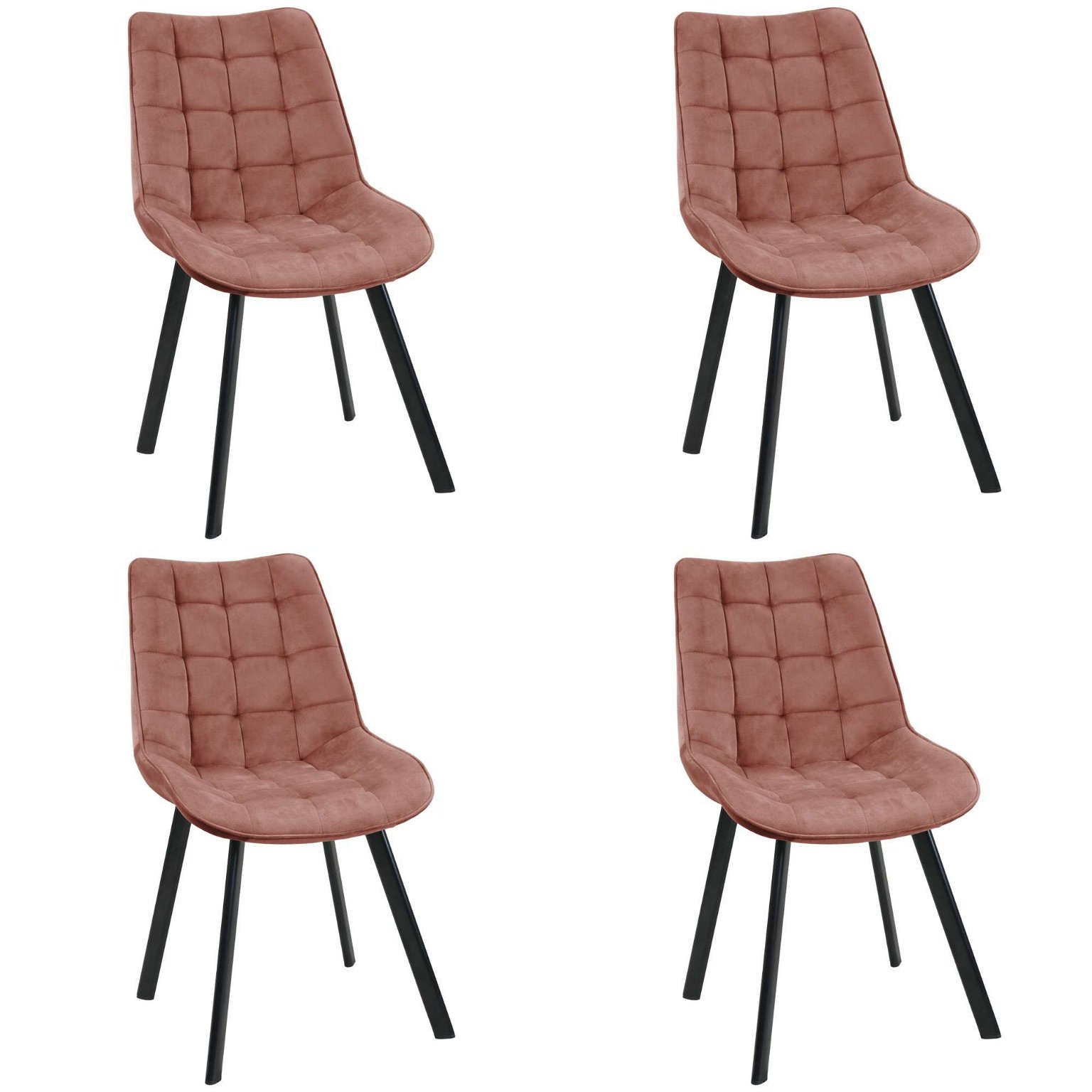 4-ių kėdžių komplektas SJ.22, rožinė