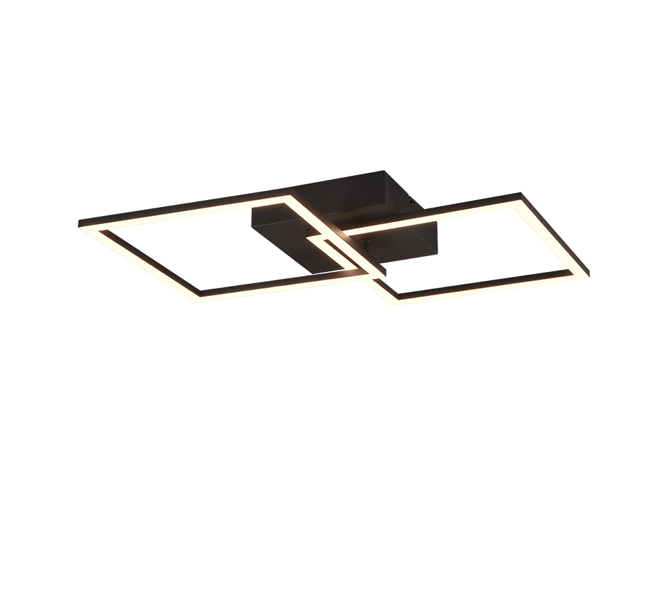 Lubinis LED šviestuvas REALITY Trail, 20W, 3000 K, 2250 lm, juodos sp., 39 x 44 x 7 cm