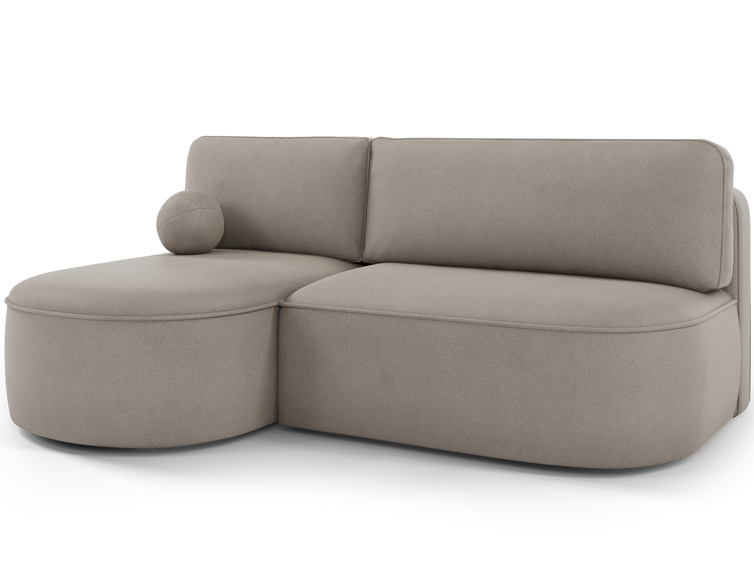 Kampinė sofa - lova Livosa Sola 18, smėlio sp., kairinė, 144 x 220 cm x 93 cm - 3