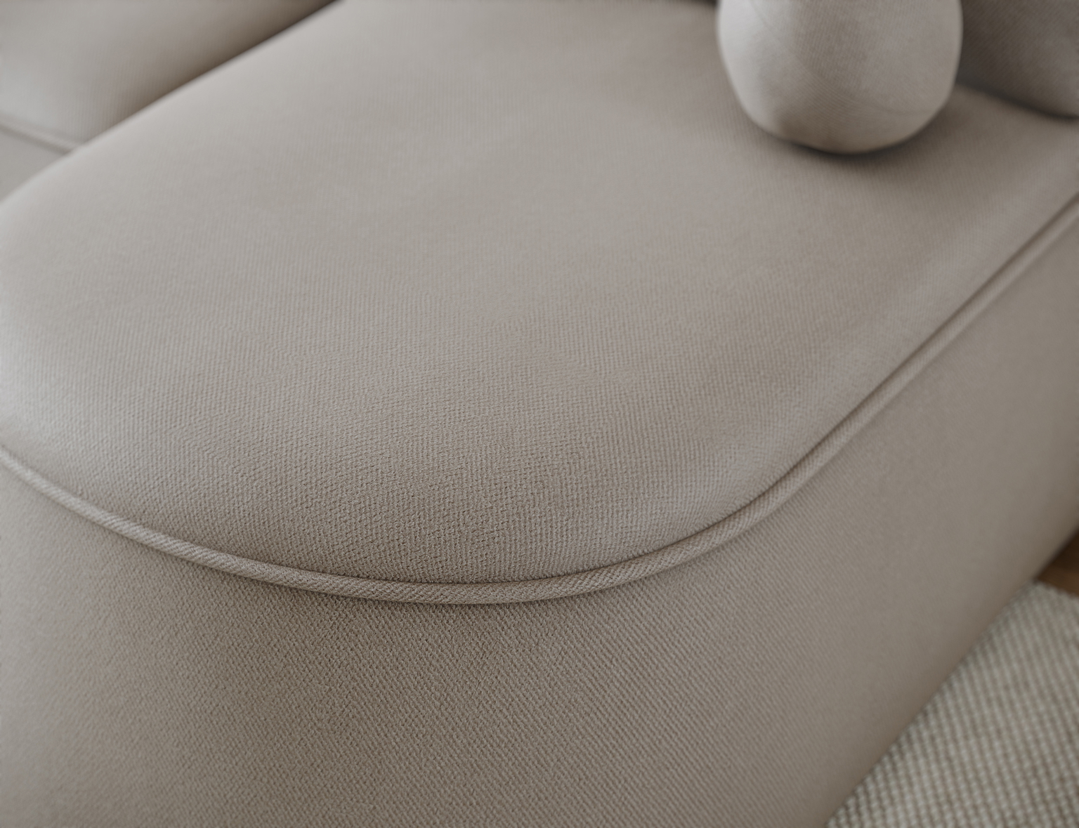 Kampinė sofa - lova Livosa Sola 18, smėlio sp., kairinė, 144 x 220 cm x 93 cm - 8
